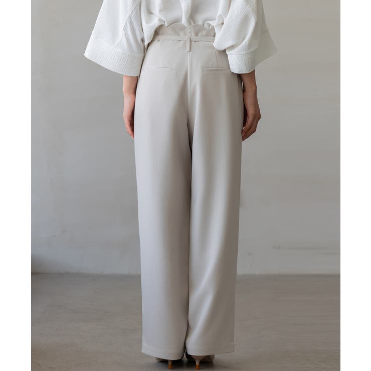 【生地リニューアル】スカラップハイウエストパンツ | SAISON DE PAPILLON  | 詳細画像6 