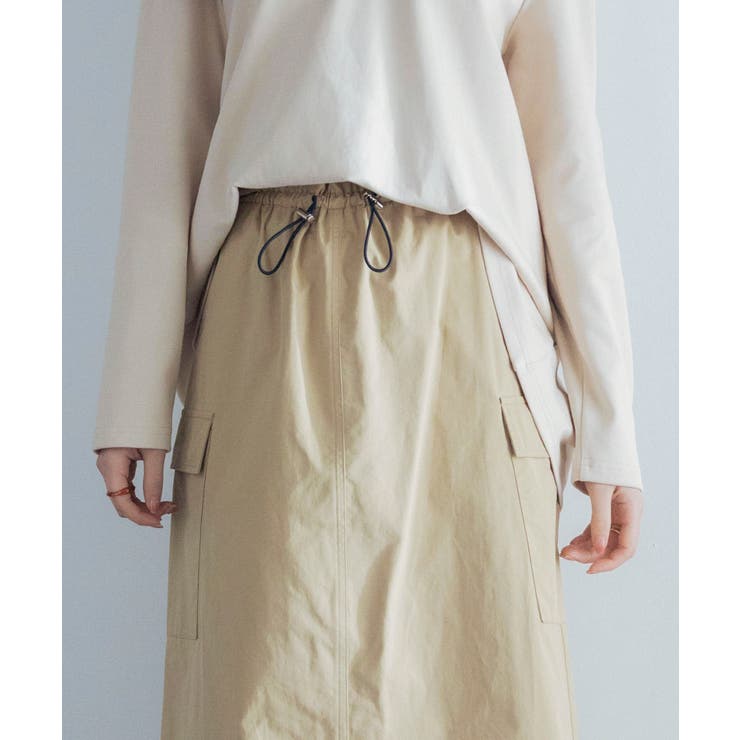 ハイウエストカーゴポケットロング丈スカート | SAISON DE PAPILLON  | 詳細画像10 