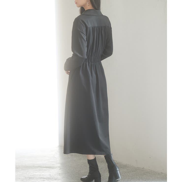 ウエストマークミモレ丈ワンピース[品番：DSSW0004914]｜SAISON
