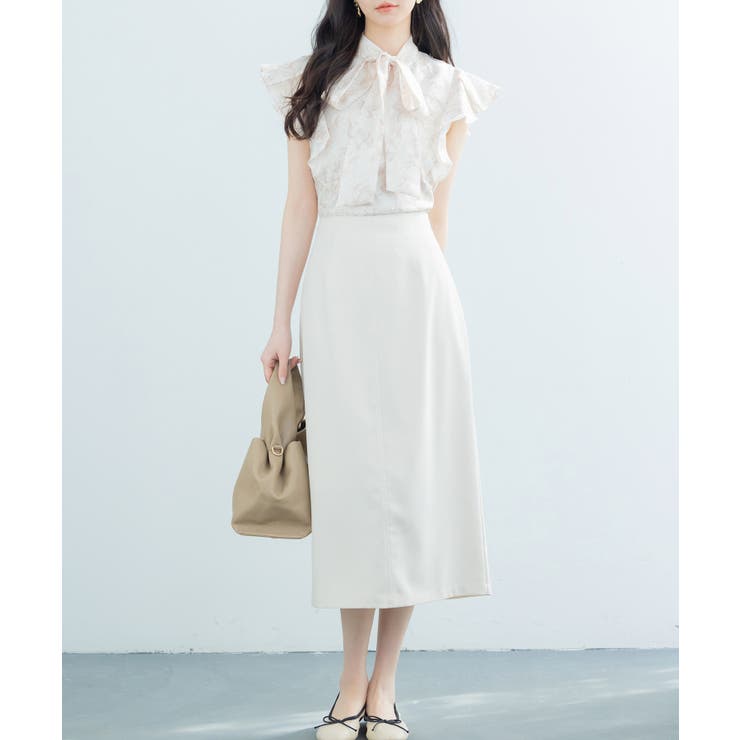 ハイウエスト仕様ミモレ丈スカート | SAISON DE PAPILLON  | 詳細画像9 