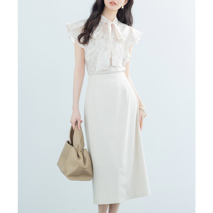 ハイウエスト仕様ミモレ丈スカート | SAISON DE PAPILLON  | 詳細画像11 