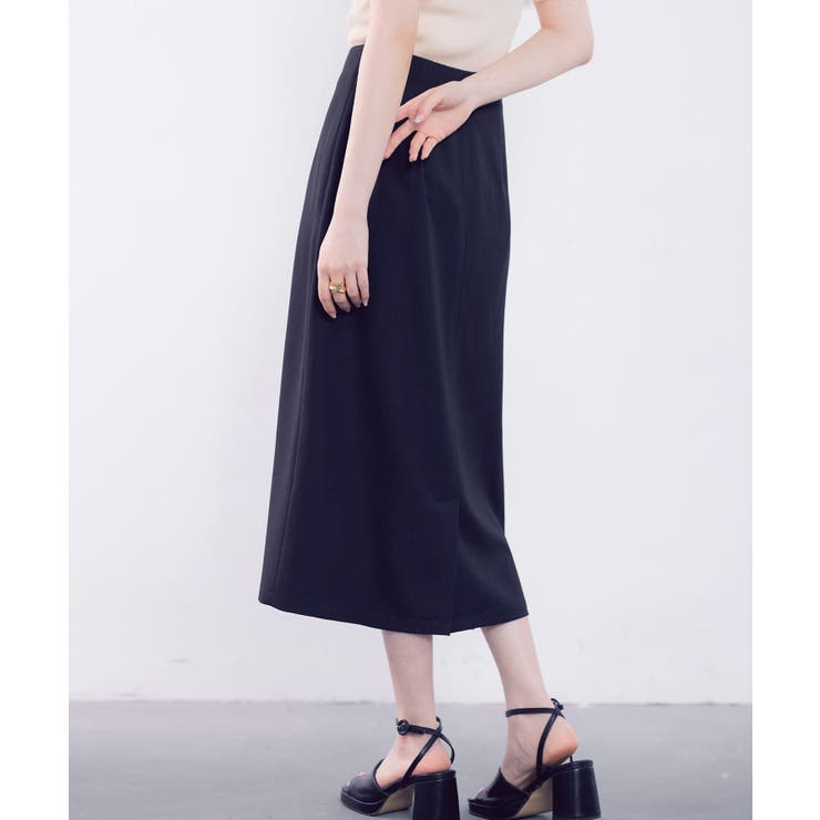 ハイウエスト仕様ミモレ丈スカート | SAISON DE PAPILLON  | 詳細画像4 