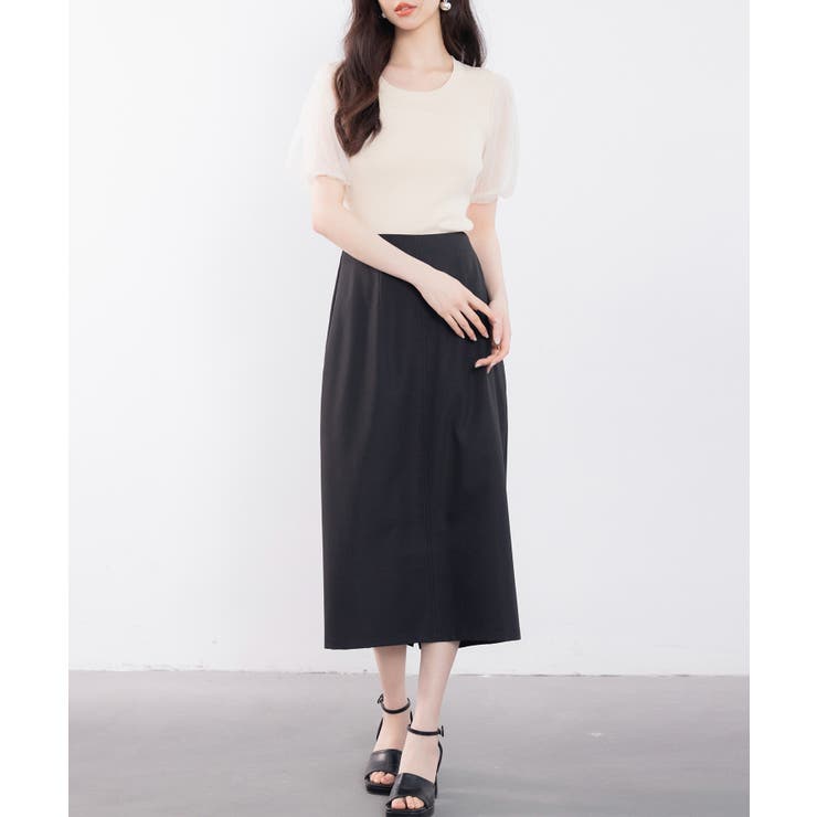 ハイウエスト仕様ミモレ丈スカート | SAISON DE PAPILLON  | 詳細画像28 