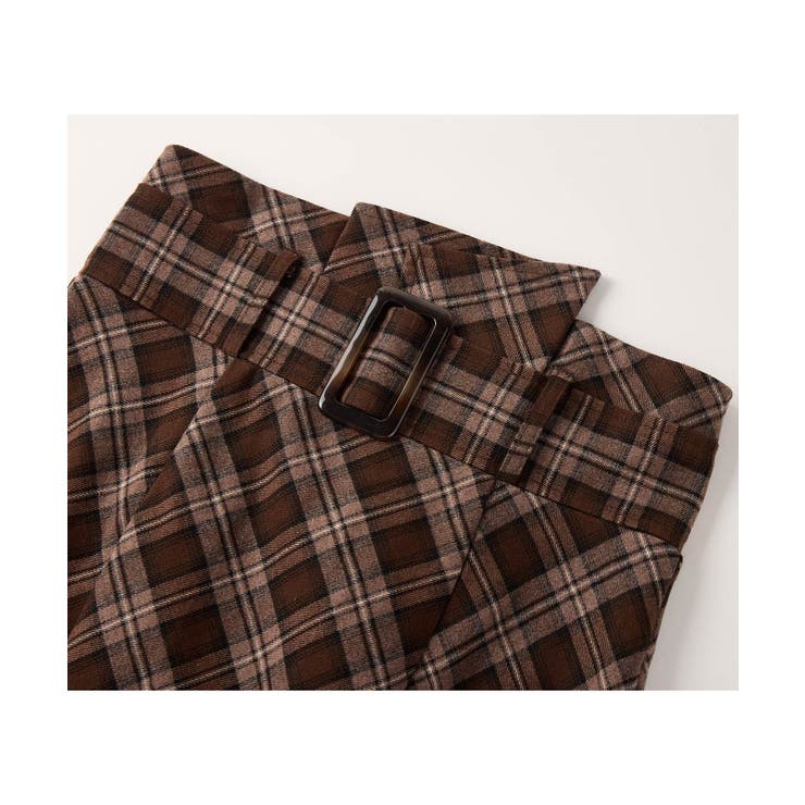 配色チェック柄ハイウエストスカート | SAISON DE PAPILLON  | 詳細画像24 