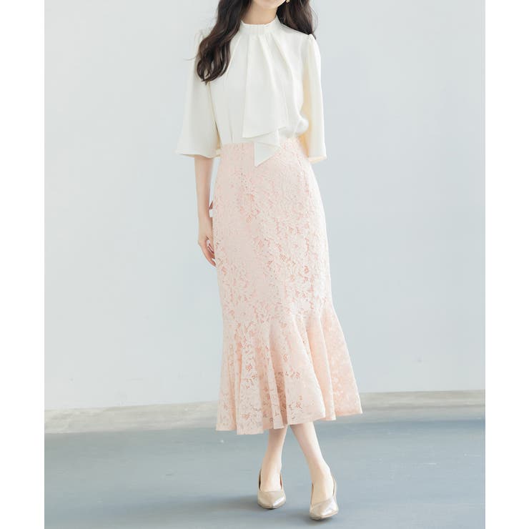 5分丈スリーブスタンドカラーブラウス | SAISON DE PAPILLON  | 詳細画像5 