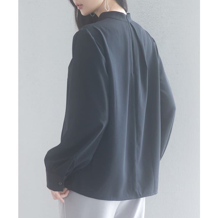 スタンドカラー長袖ブラウス[品番：DSSW0004908]｜SAISON DE