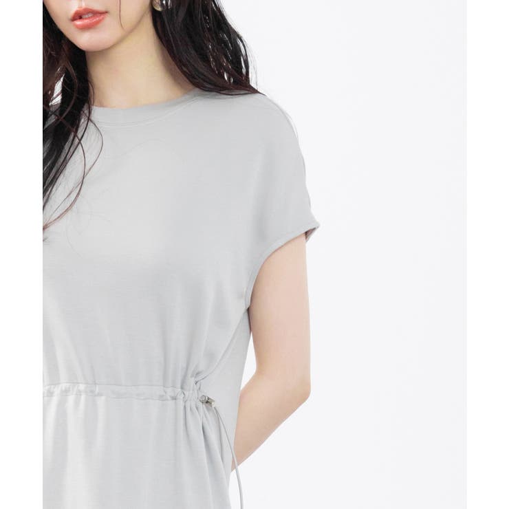 ポンチ素材フレンチスリーブワンピース | SAISON DE PAPILLON  | 詳細画像18 