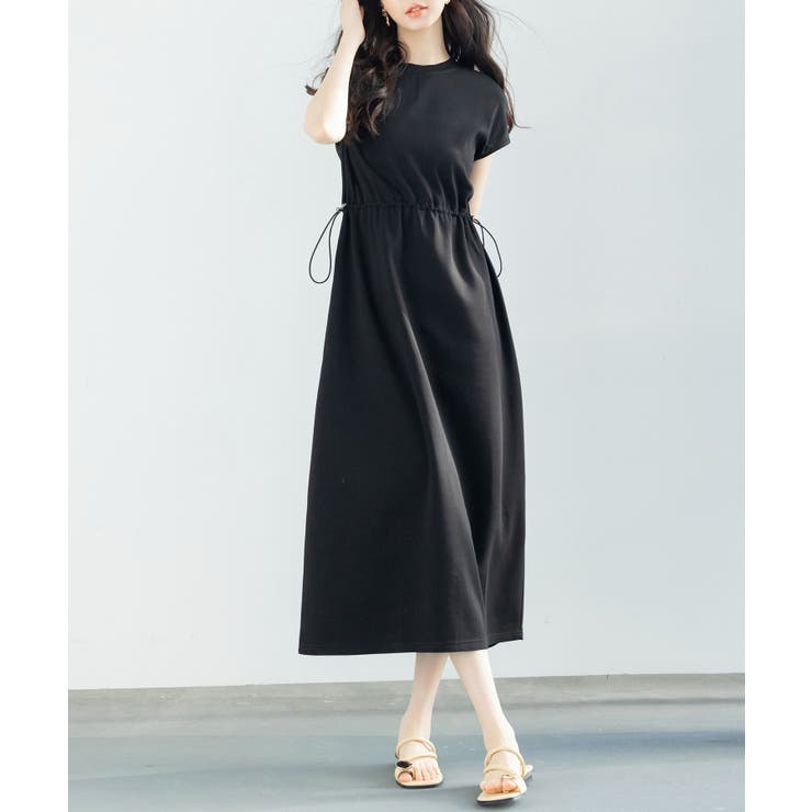 ポンチ素材フレンチスリーブワンピース | SAISON DE PAPILLON  | 詳細画像21 