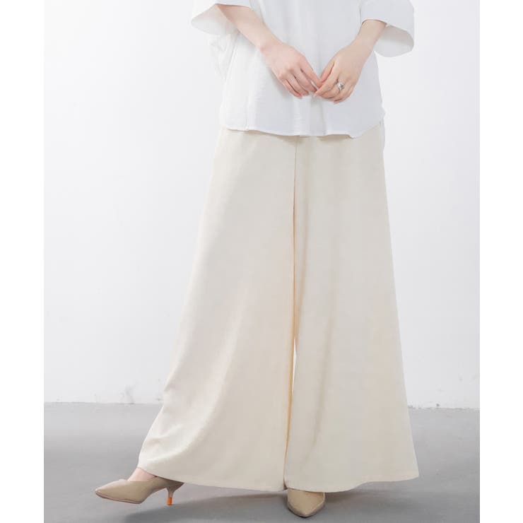 体型カバーハイウエストワイドパンツ[品番：DSSW0004779]｜SAISON DE PAPILLON （セゾン ド  パピヨン）のレディースファッション通販｜SHOPLIST（ショップリスト）
