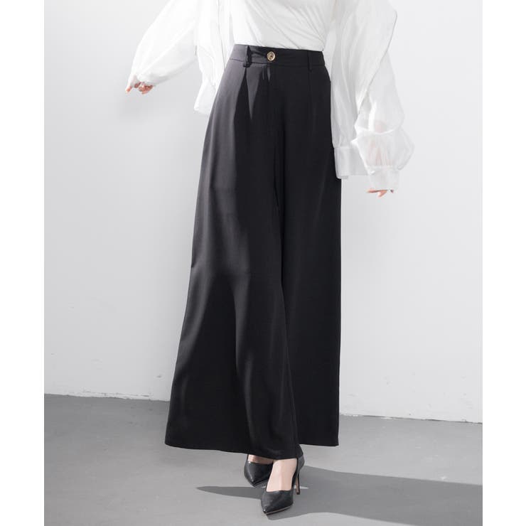 体型カバーハイウエストワイドパンツ | SAISON DE PAPILLON  | 詳細画像32 