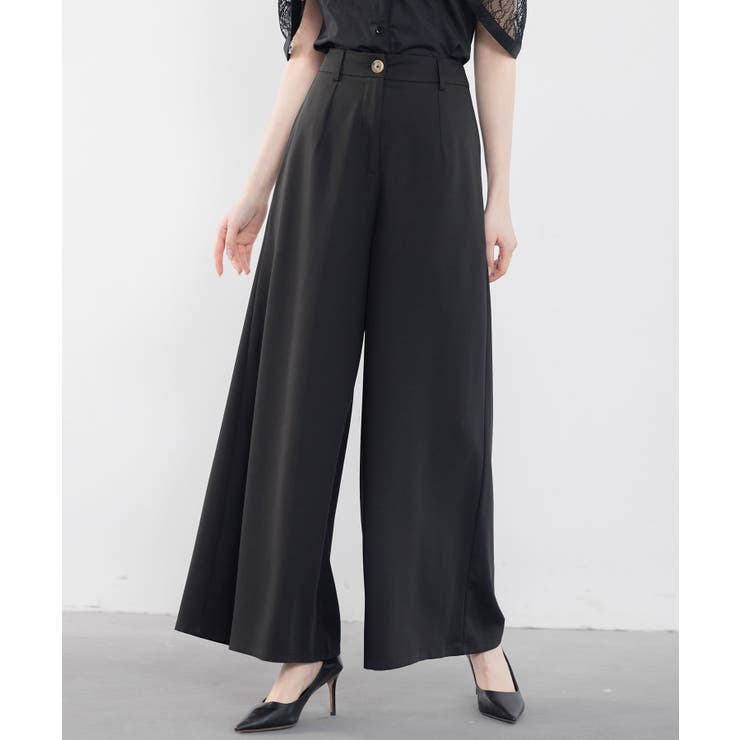 体型カバーハイウエストワイドパンツ | SAISON DE PAPILLON  | 詳細画像34 