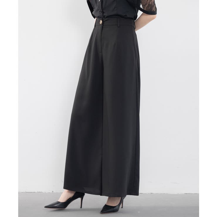 体型カバーハイウエストワイドパンツ | SAISON DE PAPILLON  | 詳細画像26 