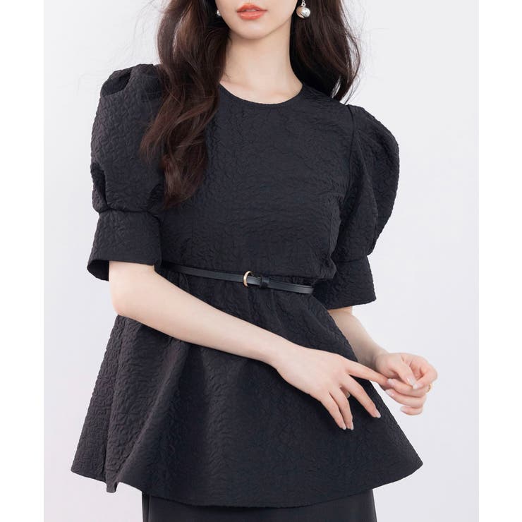 フクレジャガードパフスリープブラウス | SAISON DE PAPILLON  | 詳細画像15 