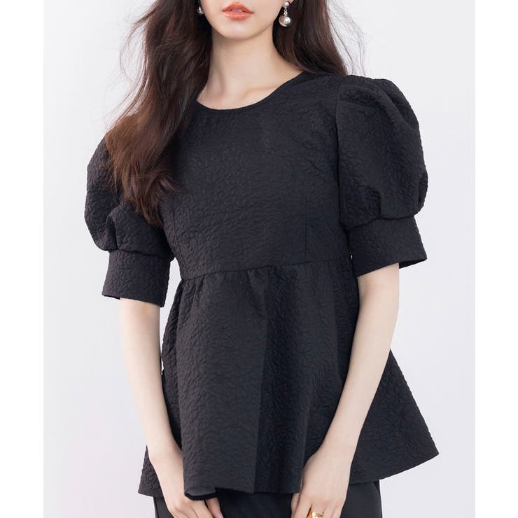 フクレジャガードパフスリープブラウス | SAISON DE PAPILLON  | 詳細画像7 