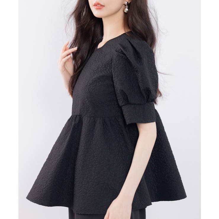 フクレジャガードパフスリープブラウス | SAISON DE PAPILLON  | 詳細画像8 