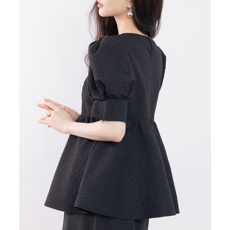 フクレジャガードパフスリープブラウス | SAISON DE PAPILLON  | 詳細画像9 