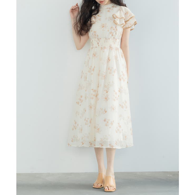 新品 Jacadi × LIBERTY 花柄 フリルスリーブ ワンピース 6A
