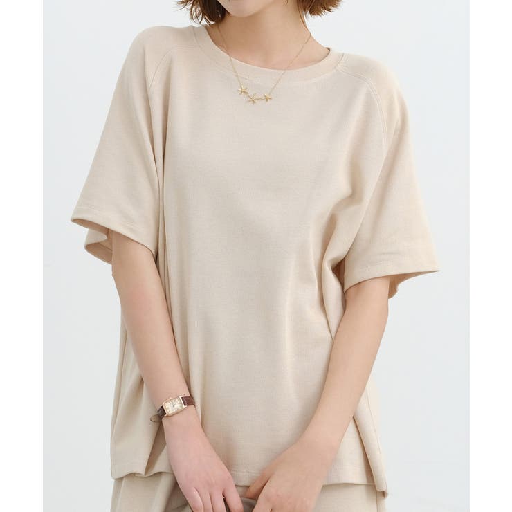 ベージュ | ラグランスリーブクルーネックカットソー | SAISON DE PAPILLON 