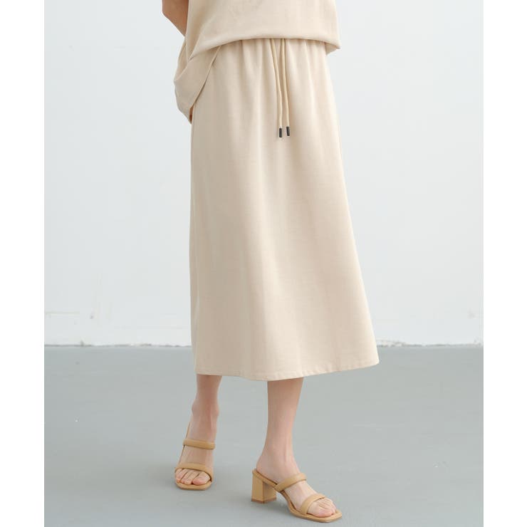 ウエストゴムミモレ丈スウェットスカート | SAISON DE PAPILLON  | 詳細画像13 