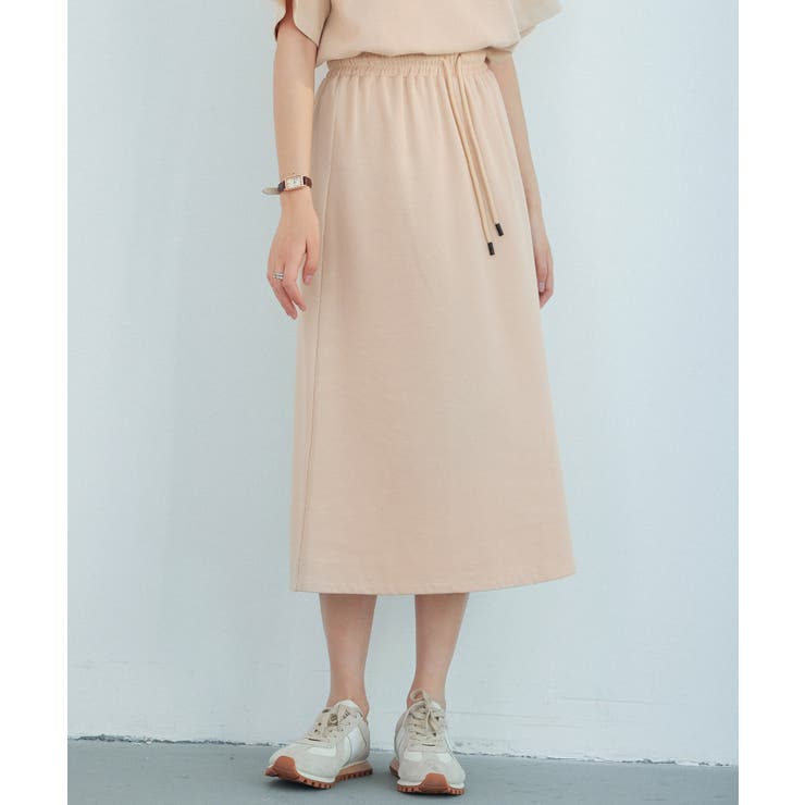 ウエストゴムミモレ丈スウェットスカート | SAISON DE PAPILLON  | 詳細画像14 