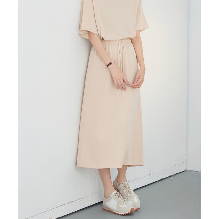 ウエストゴムミモレ丈スウェットスカート | SAISON DE PAPILLON  | 詳細画像17 