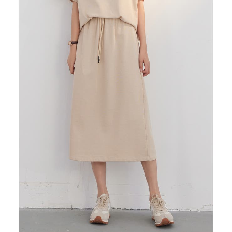 ウエストゴムミモレ丈スウェットスカート | SAISON DE PAPILLON  | 詳細画像18 