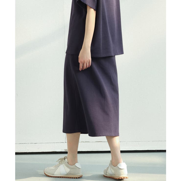ウエストゴムミモレ丈スウェットスカート | SAISON DE PAPILLON  | 詳細画像4 