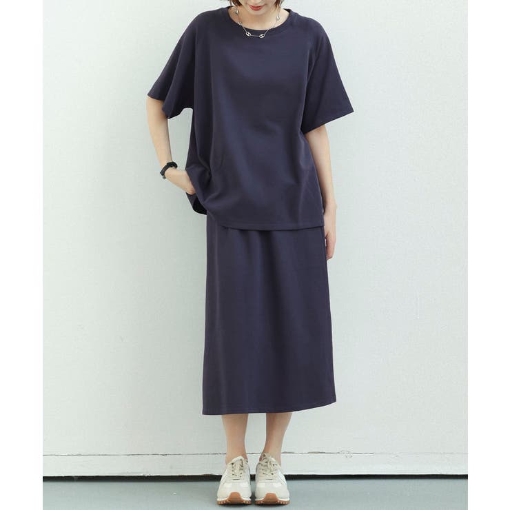 ウエストゴムミモレ丈スウェットスカート | SAISON DE PAPILLON  | 詳細画像6 