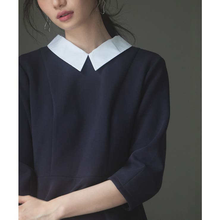 取り外せる衿ペプラムトップス[品番：DSSW0004910]｜SAISON DE