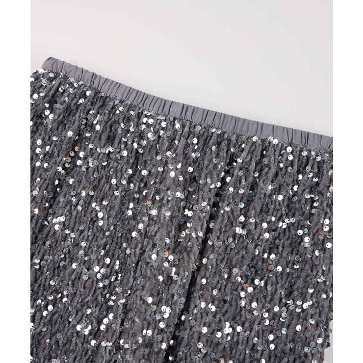 スパンコールベロア生地フレアスカート | SAISON DE PAPILLON  | 詳細画像20 