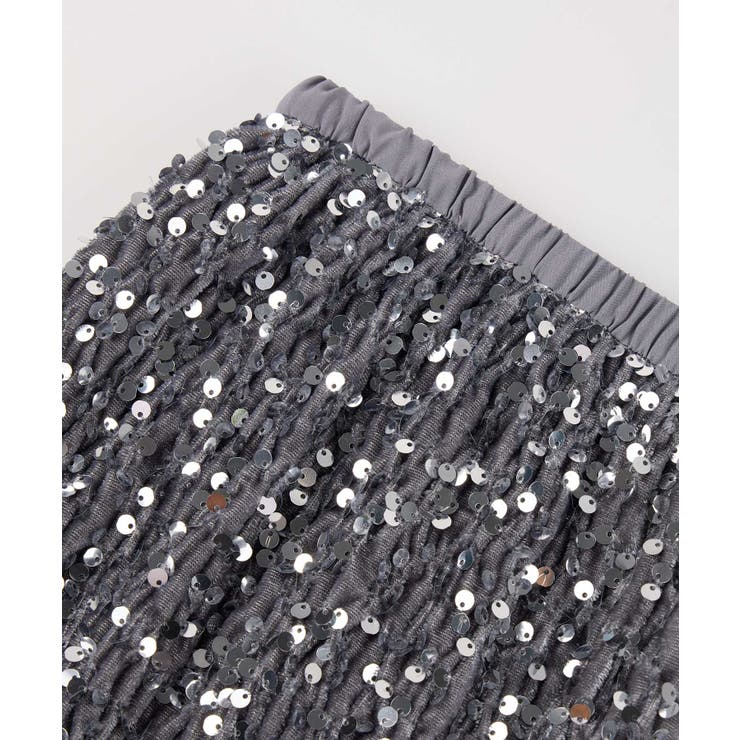 スパンコールベロア生地フレアスカート | SAISON DE PAPILLON  | 詳細画像21 