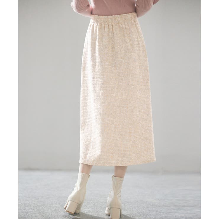 スリット入りラメツイード生地スカート | SAISON DE PAPILLON  | 詳細画像13 