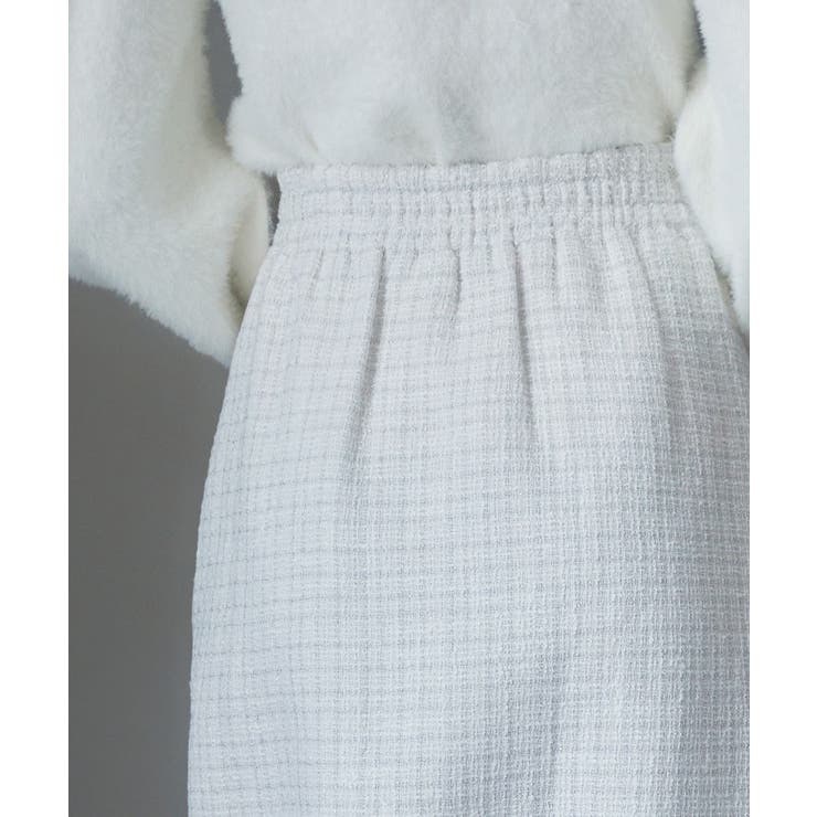 スリット入りラメツイード生地スカート | SAISON DE PAPILLON  | 詳細画像9 