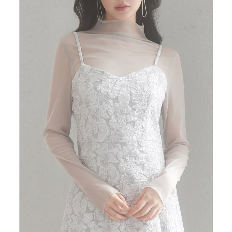 ジャガード生地バックスリットキャミワンピース | SAISON DE PAPILLON  | 詳細画像8 