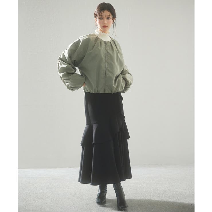 アシンメトリティアードロングスカート | SAISON DE PAPILLON  | 詳細画像16 