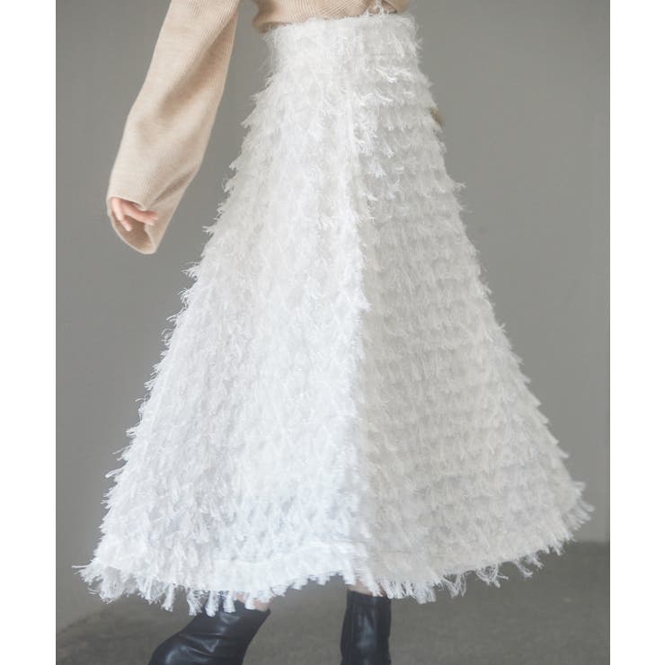 カットジャガード素材フレアスカート | SAISON DE PAPILLON  | 詳細画像10 