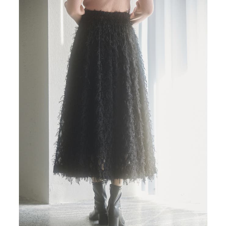 カットジャガード素材フレアスカート | SAISON DE PAPILLON  | 詳細画像17 