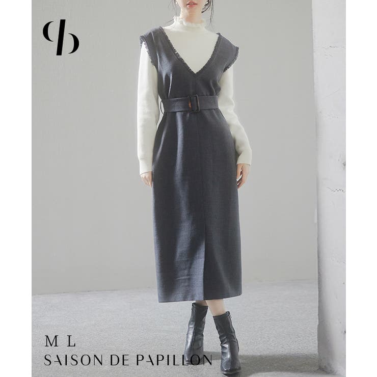 前後2wayベルト付きジャンパースカート | SAISON DE PAPILLON  | 詳細画像1 