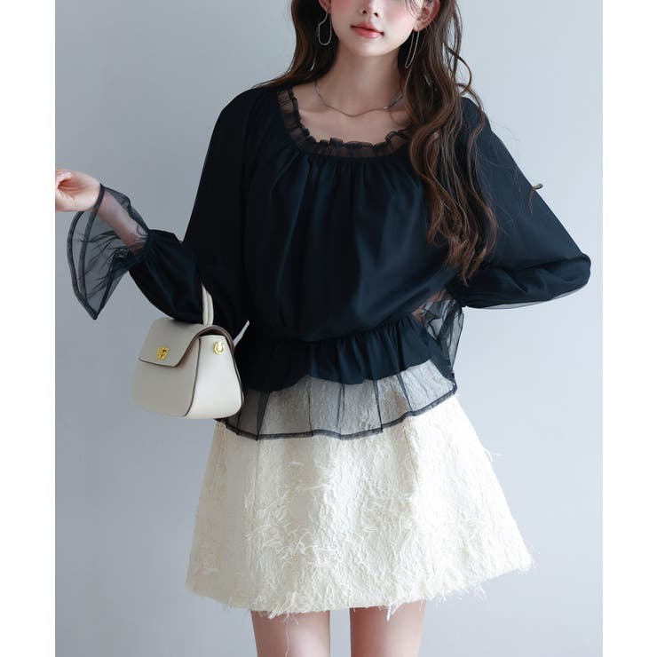 2wayネックチュールブラウス | SAISON DE PAPILLON  | 詳細画像6 