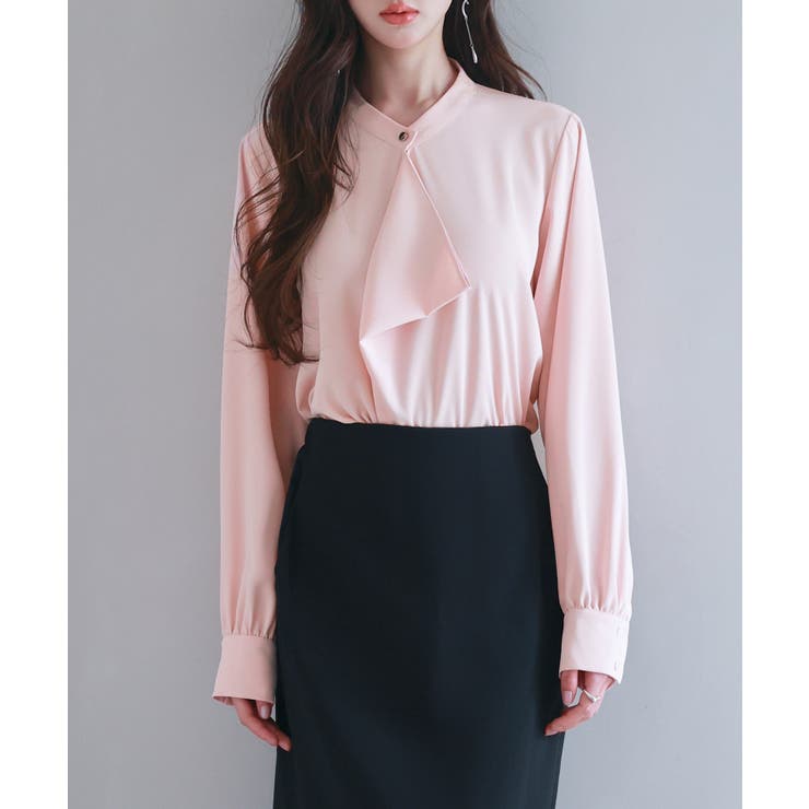 とろみ生地フリル金ボタンブラウス | SAISON DE PAPILLON  | 詳細画像14 