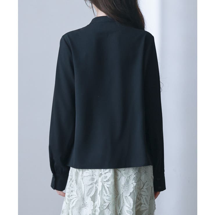 とろみ生地フリル金ボタンブラウス | SAISON DE PAPILLON  | 詳細画像20 