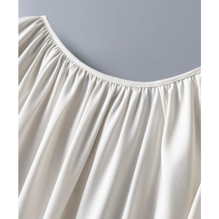 リボン付きVネックギャザーブラウス | SAISON DE PAPILLON  | 詳細画像15 