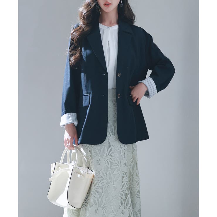 袖口折り返しテーラードジャケット | SAISON DE PAPILLON  | 詳細画像15 