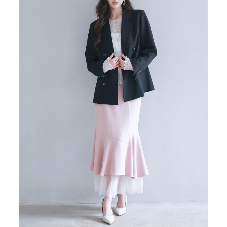 ダブルブレストのテーラードジャケット | SAISON DE PAPILLON  | 詳細画像13 