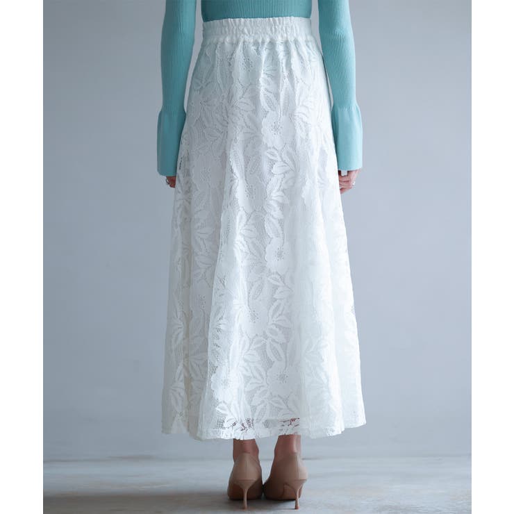ロング丈ハイウエスト総レーススカート | SAISON DE PAPILLON  | 詳細画像6 