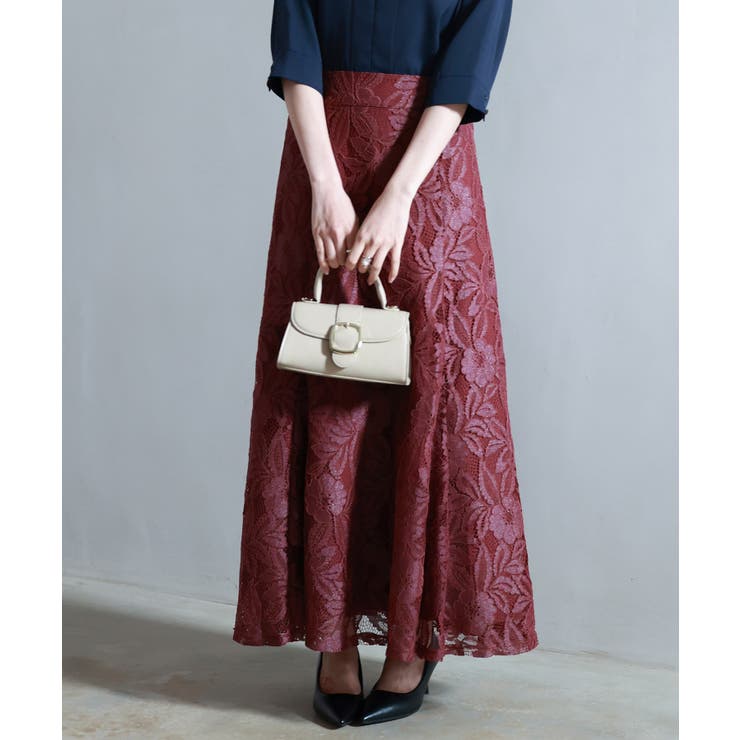 ロング丈ハイウエスト総レーススカート | SAISON DE PAPILLON  | 詳細画像19 