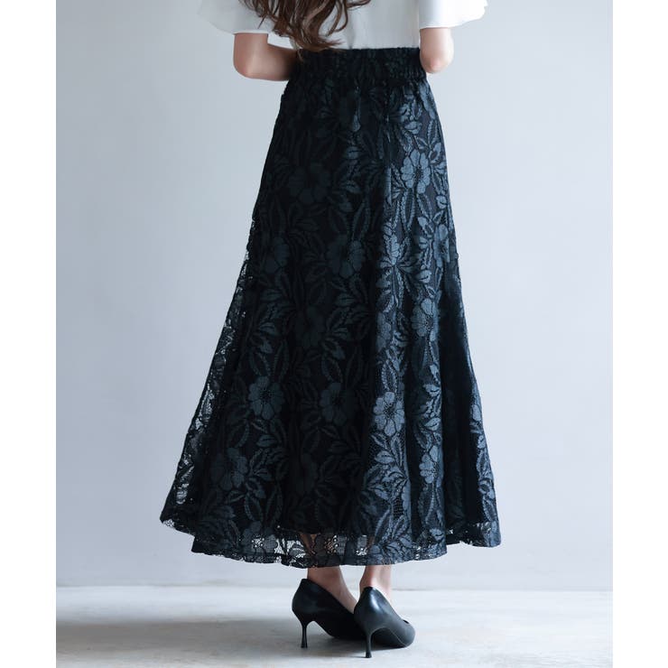 ロング丈ハイウエスト総レーススカート | SAISON DE PAPILLON  | 詳細画像23 