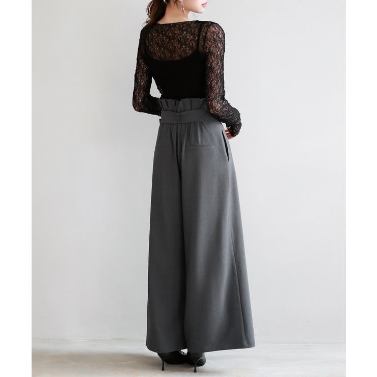 ベルト付きハイウエストワイドパンツ | SAISON DE PAPILLON  | 詳細画像22 