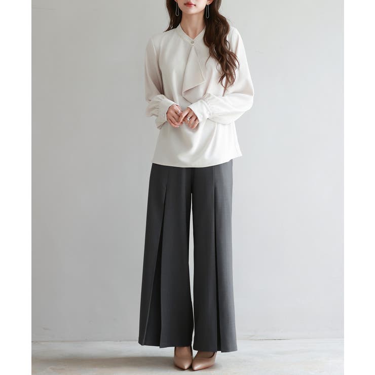 ベルト付きハイウエストワイドパンツ | SAISON DE PAPILLON  | 詳細画像19 