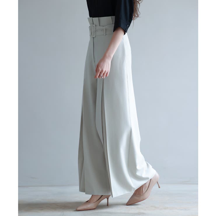 ベルト付きハイウエストワイドパンツ | SAISON DE PAPILLON  | 詳細画像5 